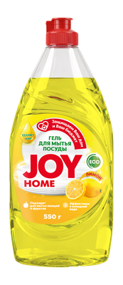 Гель для мытья посуды Лимон JOY HOME, 550 мл